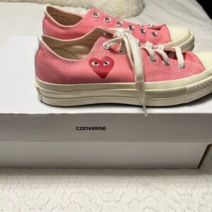 Converse Comme des Garçons PLAY x Chuck 70 Low Bright Pink- NEW-woman 8/mens 6
